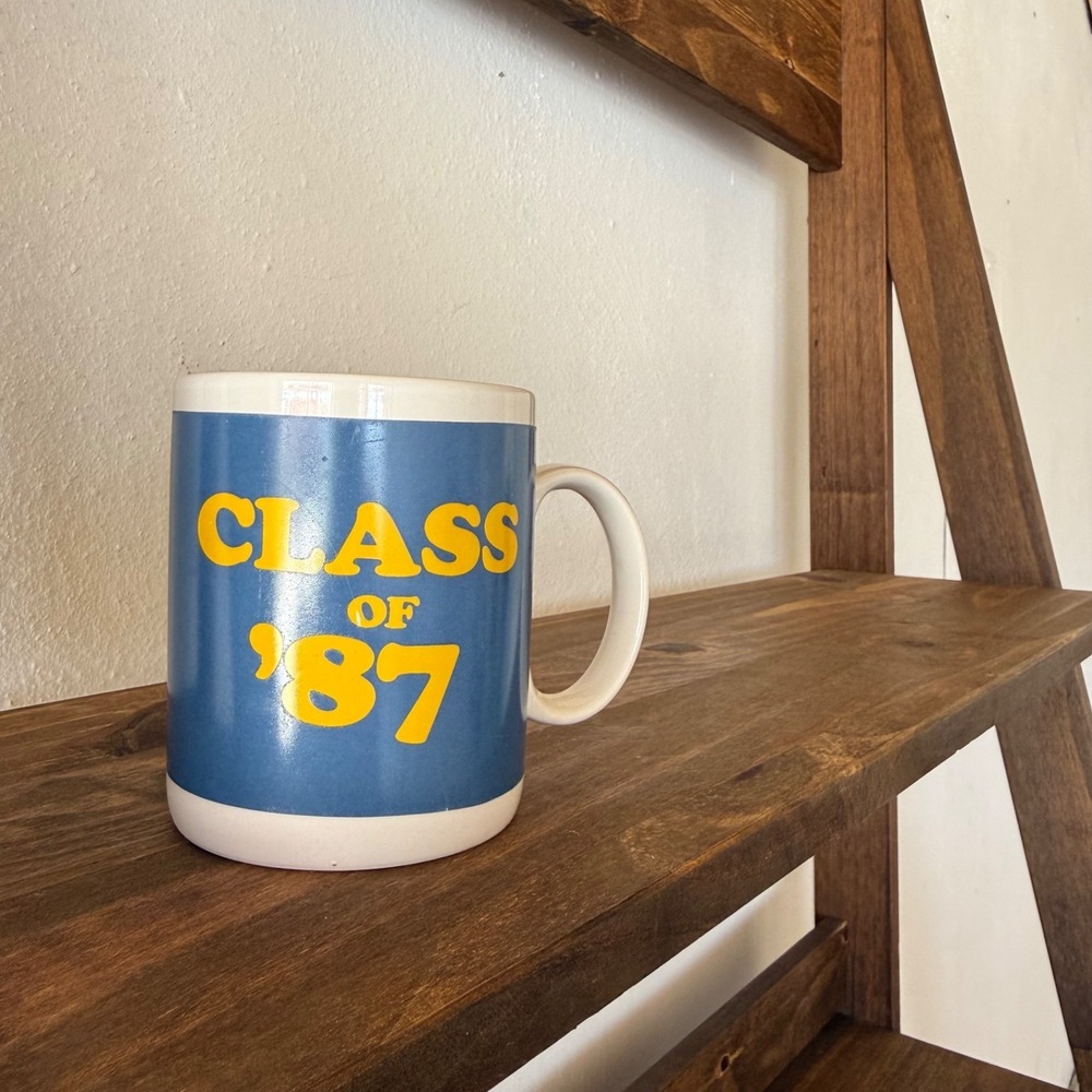 Vintage Enesco Class Of 87 Mug 1986 Graduation Coffee Cup Made In Korea